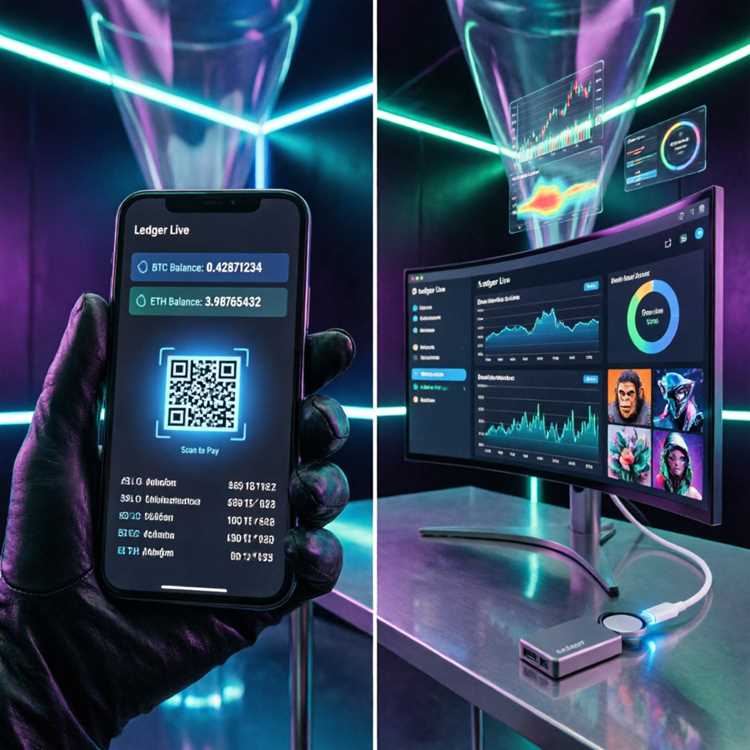 Ledger Live App Mobile vs Desktop Version Comparison interface screenshot showing mobile and desktop platforms