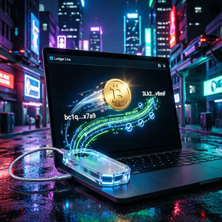 Ledger Live App interface for sending and receiving cryptocurrency with secure transfer features
